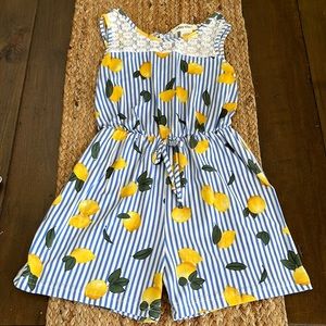 Little Girls Lemon Romper